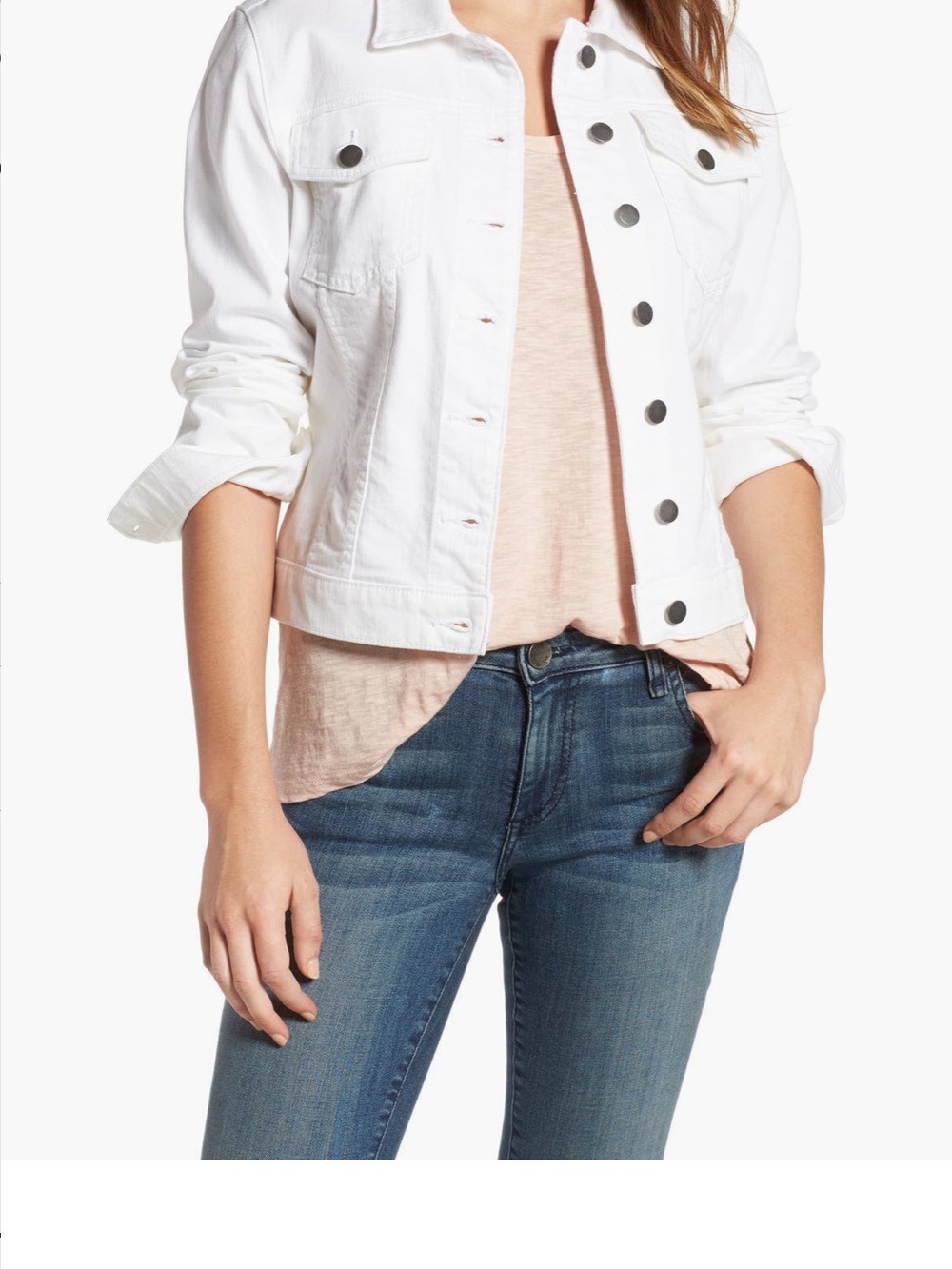 Kut from the Kloth White Denim Jacket for Women